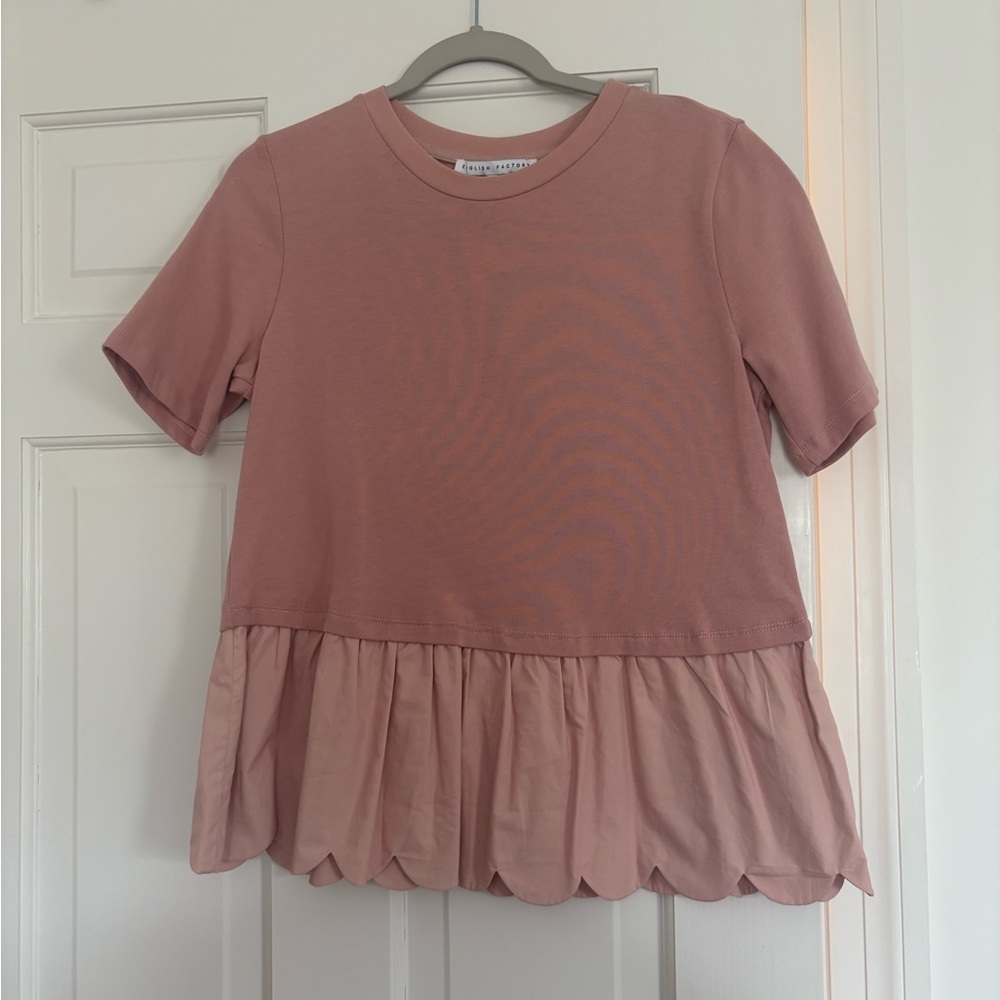 Pink Ruffled Women’s Top